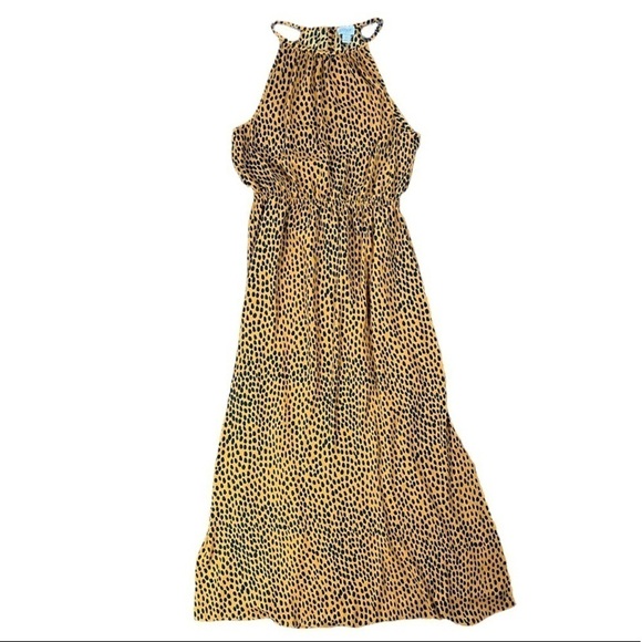 J Crew Animal Print High Neck Maxi Dress NWT sz 4 - Picture 4 of 14